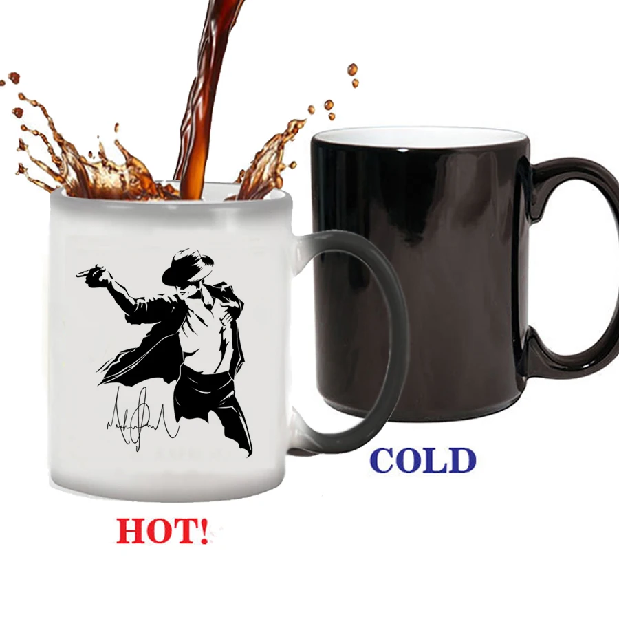 

Michael Jackson Dancing Friends Birthday Gifts Color Changing Magic Ceramic Creative Coffee Mugs Tea Cups