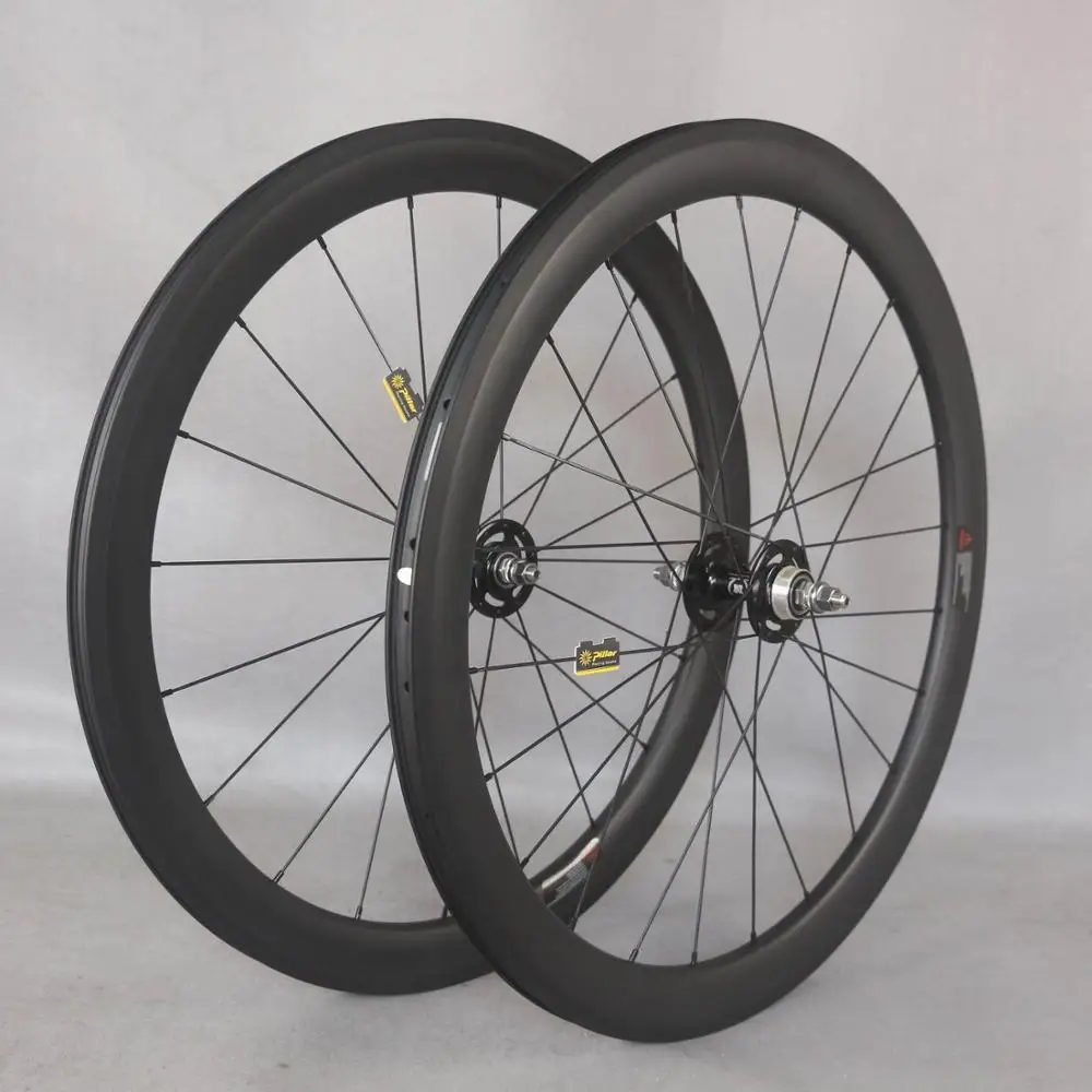 Novatec-Fixed Gear Wheels for Track Bike, 50mm Clincher Carbon Wheels, 700C Wheelset, Track Bike