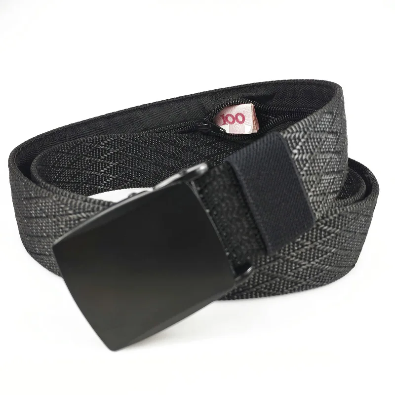 38MM Alloy Buckle Invisible Money Belt Ladies Embroidered Belt Outdoor Fashion Sports Travel Safe Invisible Wallet Nylon Belt