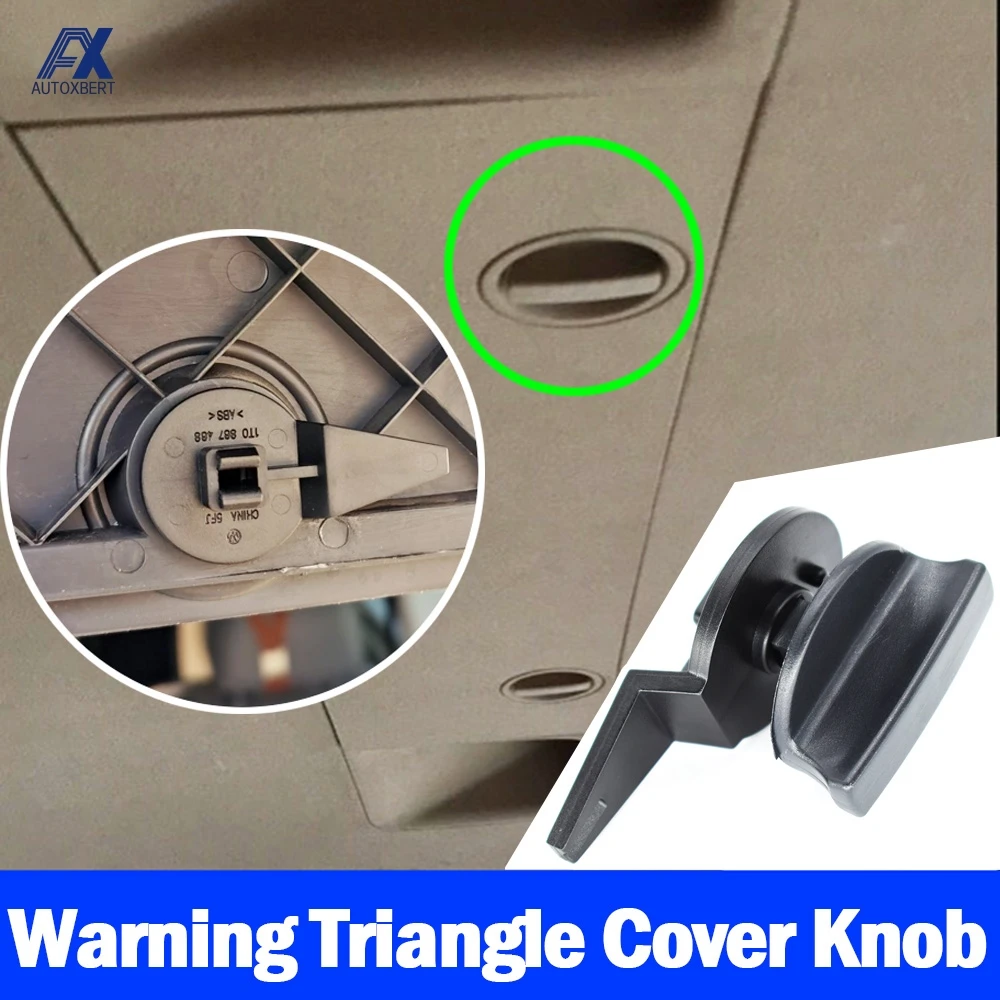 Tailgate Boot Warning Triangle Cover Clip For VW Tiguan 5N MK1 For Touran 2003 - 2015 Compartment Bracket Turn Knob Mount Lock