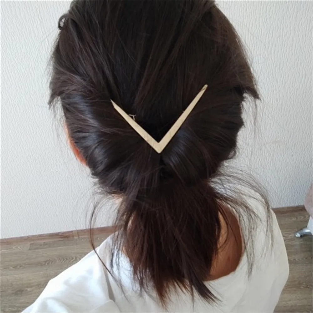 New  Barrettes Hair Styling Accessories for Women  Gold Color Letter \