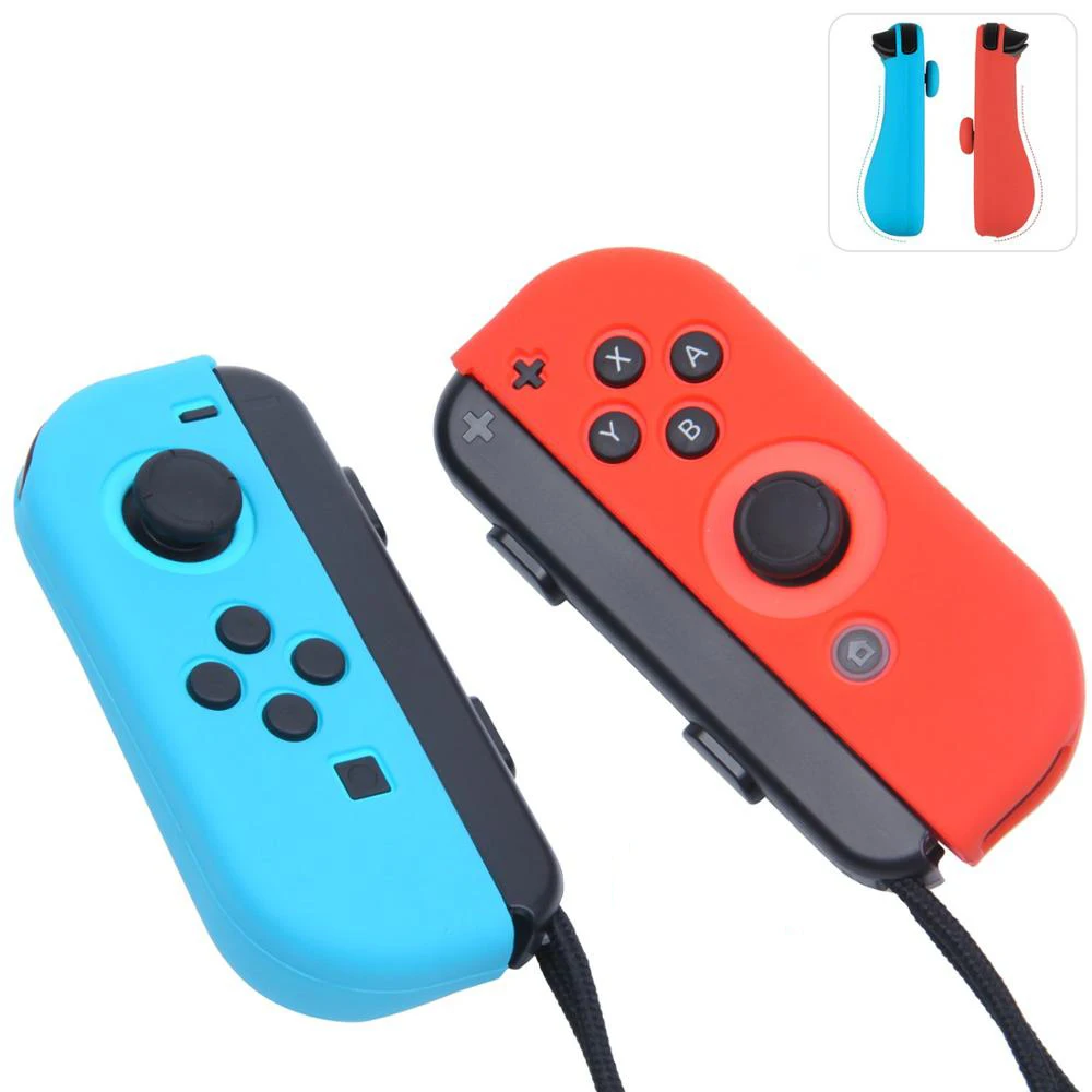 التبديل عدم الانزلاق قبضة يد من السيليكون الغطاء الواقي منحنى مريح الفرح كون جل الحرس ل نينتندو سويتش NS Joycon