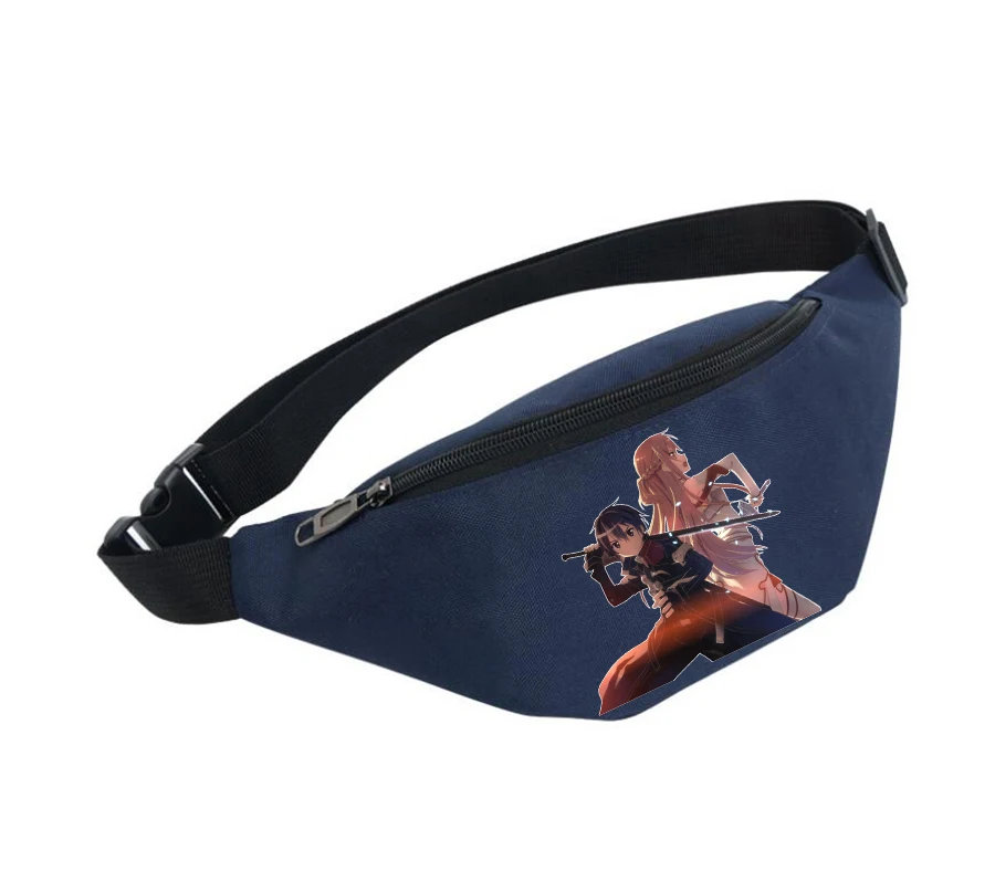 Waist Bag men Belt Waterproof Chest Handbag Unisex Fanny Pack Ladies Waist Pack Belly Bags For Sword Art Online