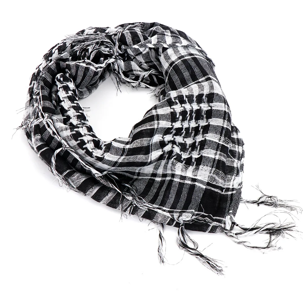 2023 New Fashion Mens Lightweight Square Outdoor Shawl Military Arab Tactical Desert Army Shemagh KeffIyeh Arafat Scarf Fashion