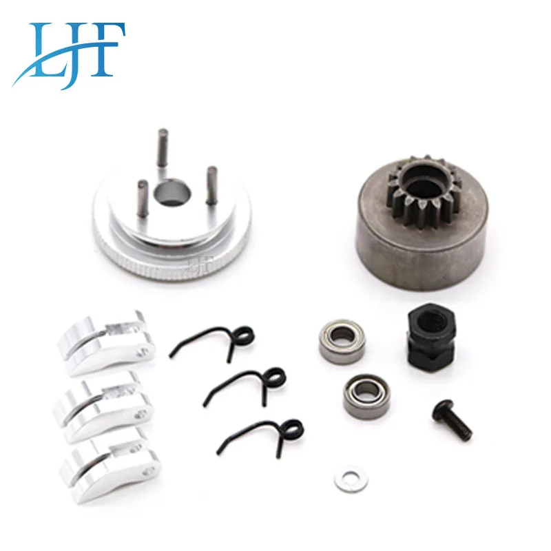 Clutch Bell Schoenen Lager 14T Gear Vliegwiel Montage Kit Set Springs Kegel Motor Moer Voor 1/8 Rc Auto Hpi hsp Axiale Himoto L35