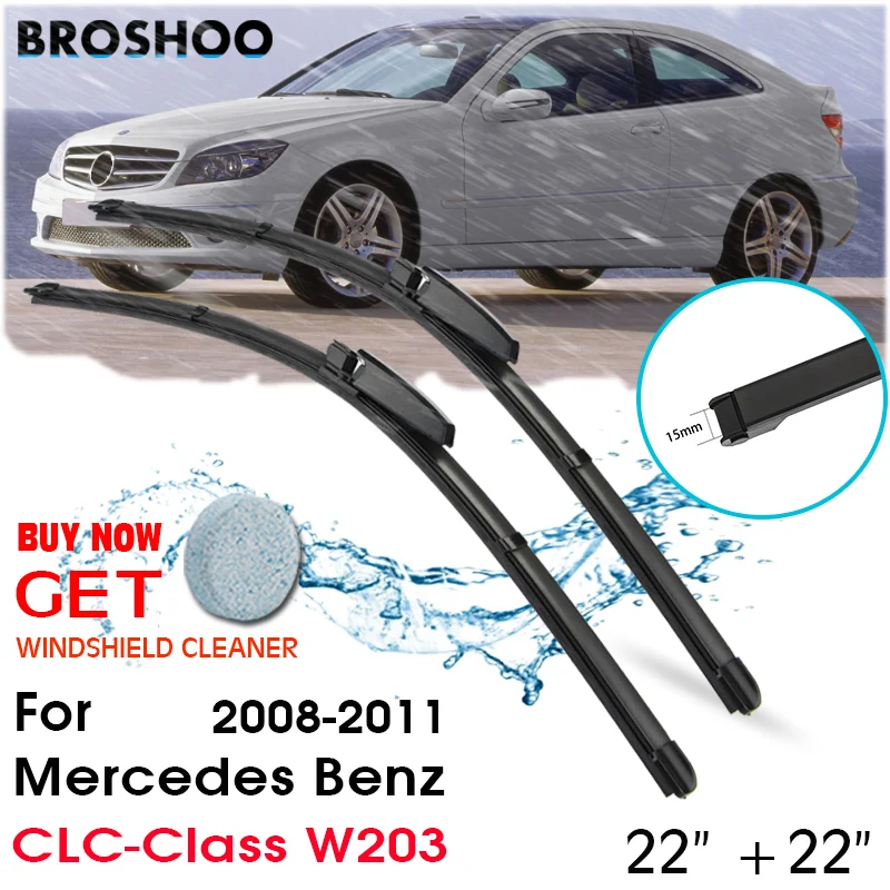 

Car Wiper Blade Front Windscreen Windshield Wipers Blades Auto Accessories For Mercedes Benz CLC-Class W203 22"+22" 2008-2011