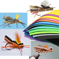 ICERIO 5PCS 1mm Thin Fly Tying EVA Foam Paper Floating Foam Strips for Hopper Dry Fly Caddis Wing Case Material