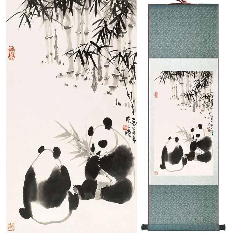 

Panda art painting ink painting traditional Chinese Art Painting Home Office Decoration panda picture LTW2017121507