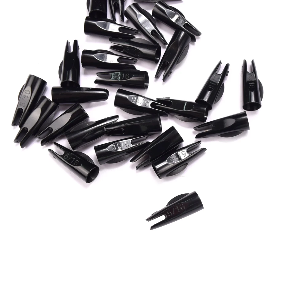 100 pcs N5/16 Arrow Nock for O.D. 7mm Wooden Arrows Shaft Archery  Outdoor Sports Hunting Accessories