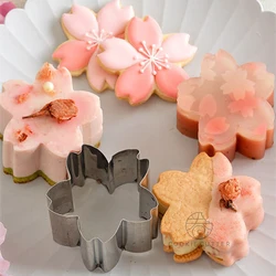 Sakura Mold Cherry Blossom Stainless Steel Mousse Cake Mould Biscuit Mold Cookie Cutting Rice Ball Jelly Baking Mold Kitchen