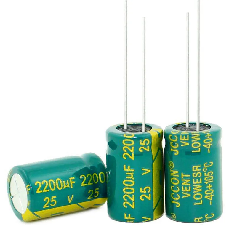 100PCS 2200UF 25V   25V2200UF Aluminum Electrolytic Capacitor  high-frequency 13X20MM