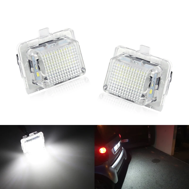 2X For Mercedes-Benz W204 W204 5D W212 W216 W221 LED CanBus No Error Number License Plate lights bulb White No Hyper Flash @12V