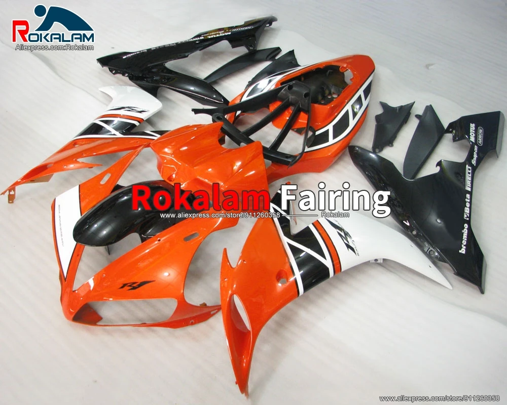 

Fairing For Yamaha YZF1000 R1 2004 2005 2006 YZFR1 04 06 Orange Black White Motorcycle Body Kit (Injection Molding)