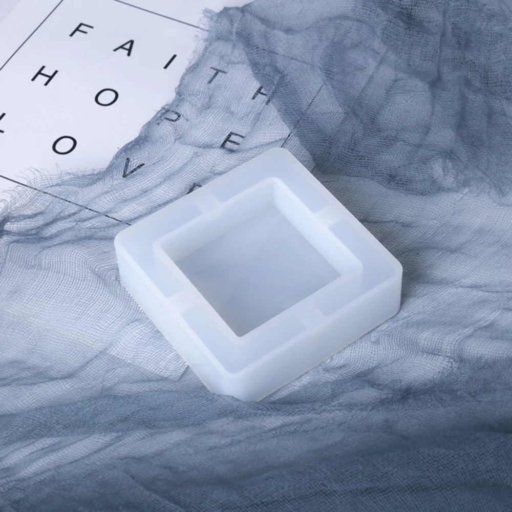 DIY Crystal Epoxy Resin Mold Ashtray Silicone Mold New Small Round Square Mould Making Finding Accessories Jewelry