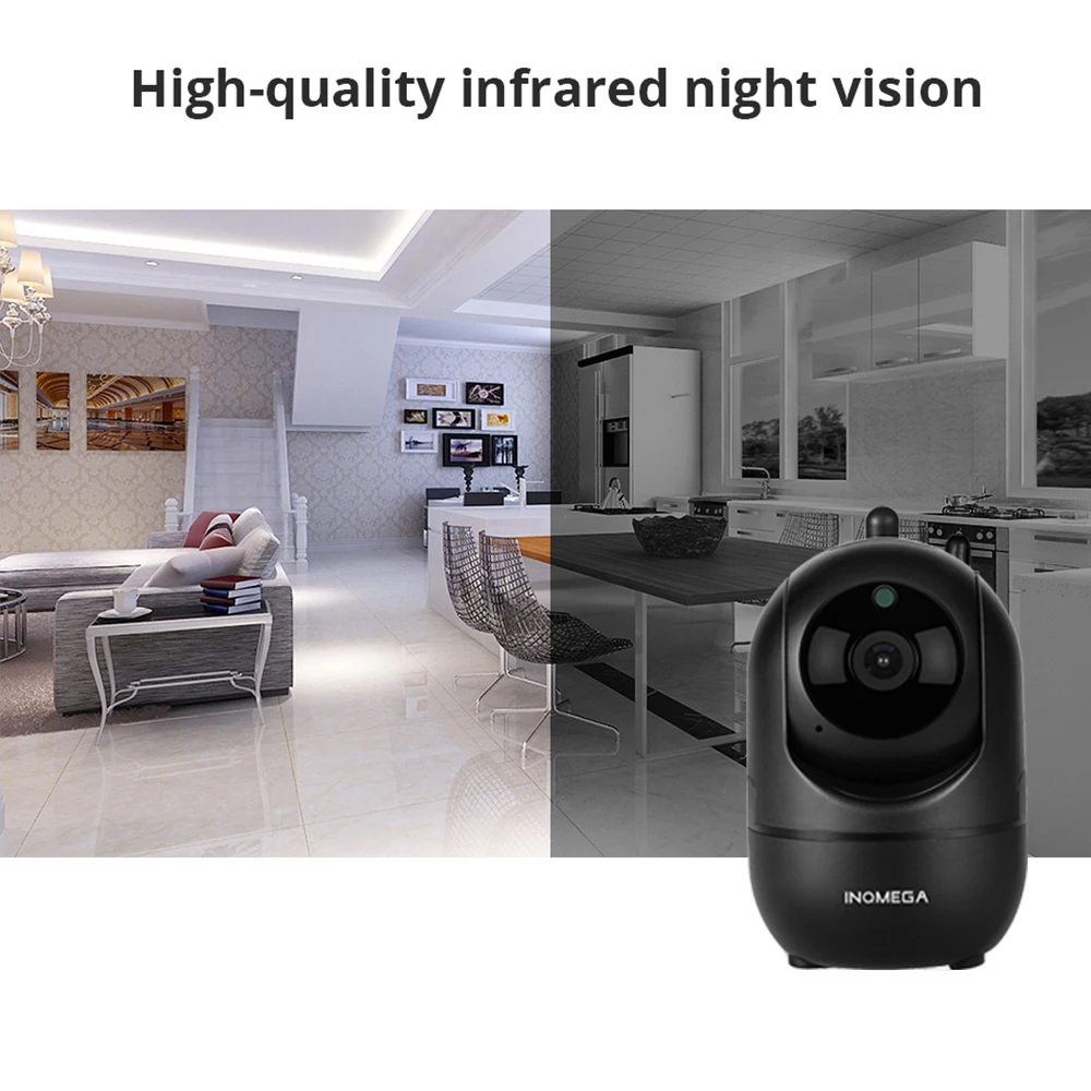 INQMEGA Mini Size 1080P IP Camera Tuya App WiFi Indoor Home Security Camera Auto Tracking Surveillance Night Vision Motion Alarm