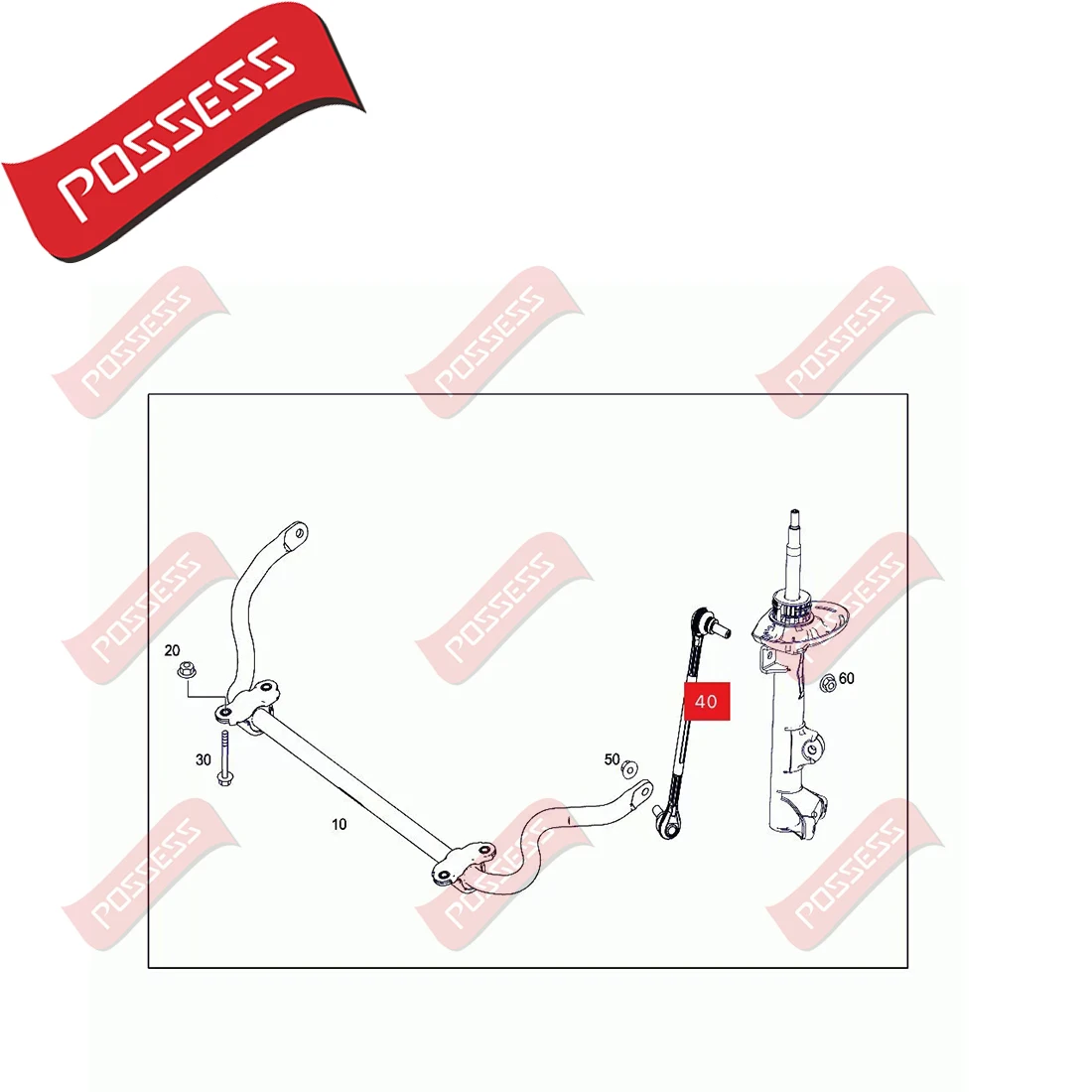 A Pair  of Front  Sway Bar End Stabilizer Link Ball Joint For Mercedes Benz GLK  X204,C W204 4MATIC ，OE 2043200789 2043202289
