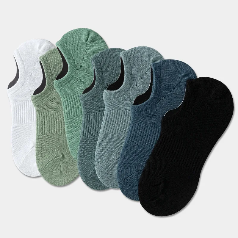 Chaussettes courtes respirantes en coton pour hommes, chaussettes de bateau pour hommes, silicone rayé, non ald, doux, haute qualité, mode printemps et été, lot de 10 paires