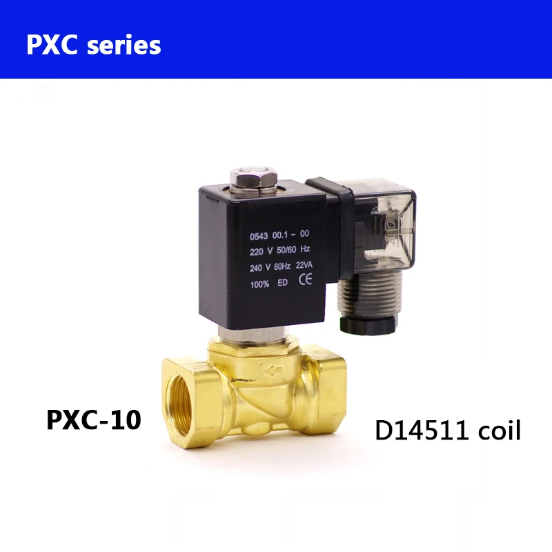 

PXC series PXC-10 Normally Close BSP thread 2 Way Compact direct actuated Brass water solenoid valve