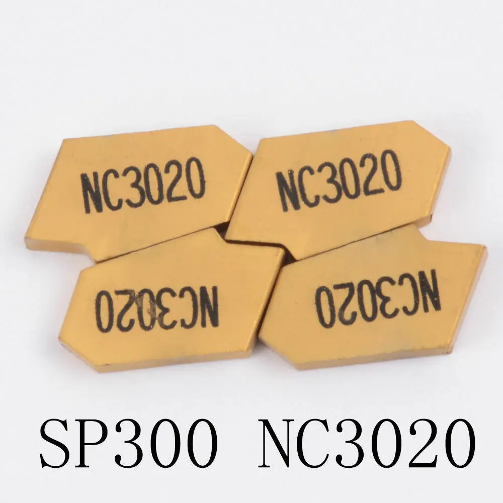 10個SP300 NC3020 cnc超硬インサート3ミリメートルワイド溝加工のためのカットオフ鋼