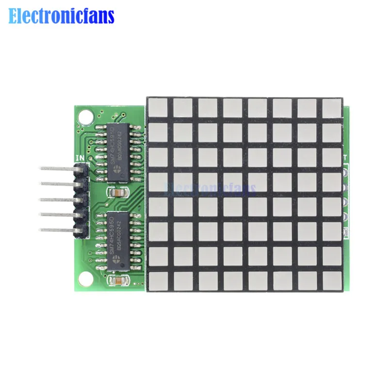 8x8 Square Matrix Red LED Display Dot Module 74HC595 Driver Module Red Pixels For Arduino R3 MEGA2560 Raspberry Pi