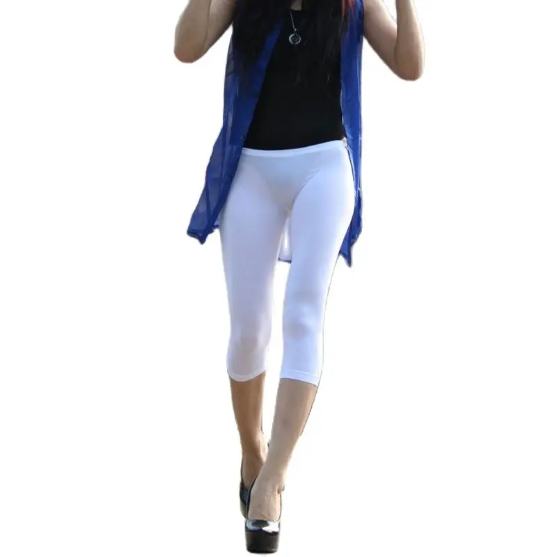 MEISE Sexy Hip Push UP Pencil Pants See Through Sheer Capri Pants Casual Slim Sexy Legging Low Rise Waist Bottom Pants