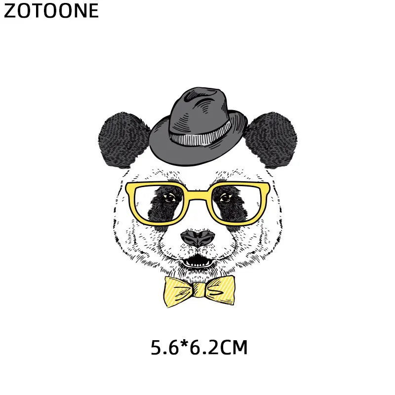 ZOTOONE Animal Patch Dog Cat Bear Iron on Transfers for Clothing Heat Transfers Applications DIY T-shirt Appliques Stickers E