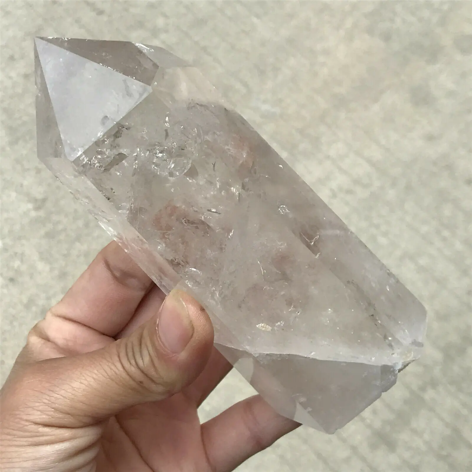 

Natural Clear Quartz Crystal Obelisk Point Healing Wand, 1.16 LB