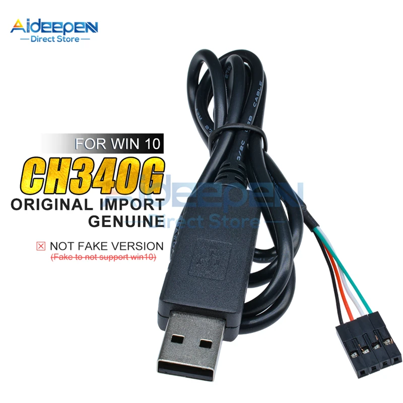 3.3V 5V Original CH340G CH340 Download Line Cable USB to TTL Module Serial Wire Adapter Compatible For Raspberry Pi For Arduino