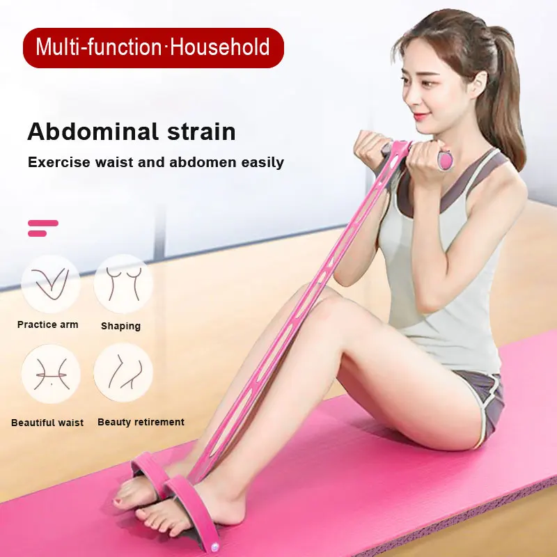 Workout sit-ups reduce weight and slim tummy yoga equipment roll up the tummy use elastic rope resistance band