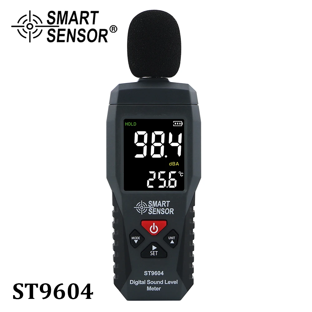 

SMART SENSOR Mini Digital Sound Noise Meter LCD Display Measurement 30-130dB Noise Measuring Instrument Decibel Tester ST9604