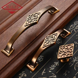 AOBT American Antique Bronze Kitchen Cabinet Handle Dressers Vintage 128mm Drawer Knobs Wardrobe Door Furniture Pens Hardware