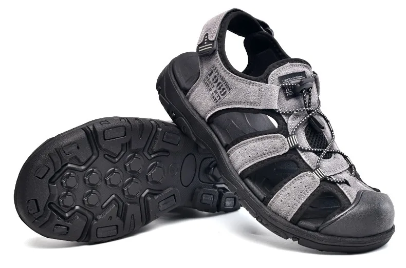 Lässige Herren-Outdoor-Sandalen, Sommer, atmungsaktiv, flache Sohle, Strandschuhe, bequem, weich, zum Gehen, Wandern, sportliche Herrenschuhe 2020 – Detail 27