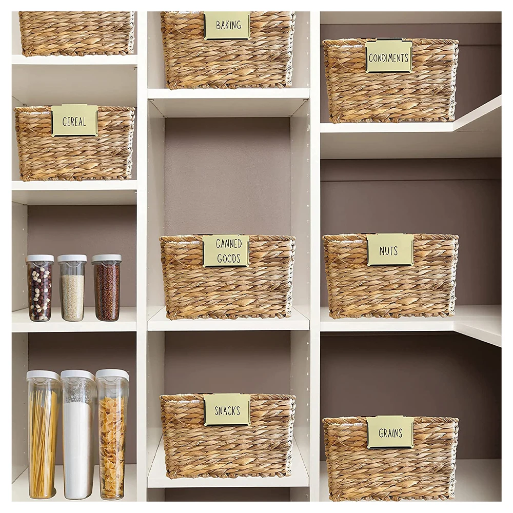 8PCS Basket Bin Clip Labels Reusable Metal Storage Removable Hanging Holder Organizer For Storage Kitchen Pantry Classification
