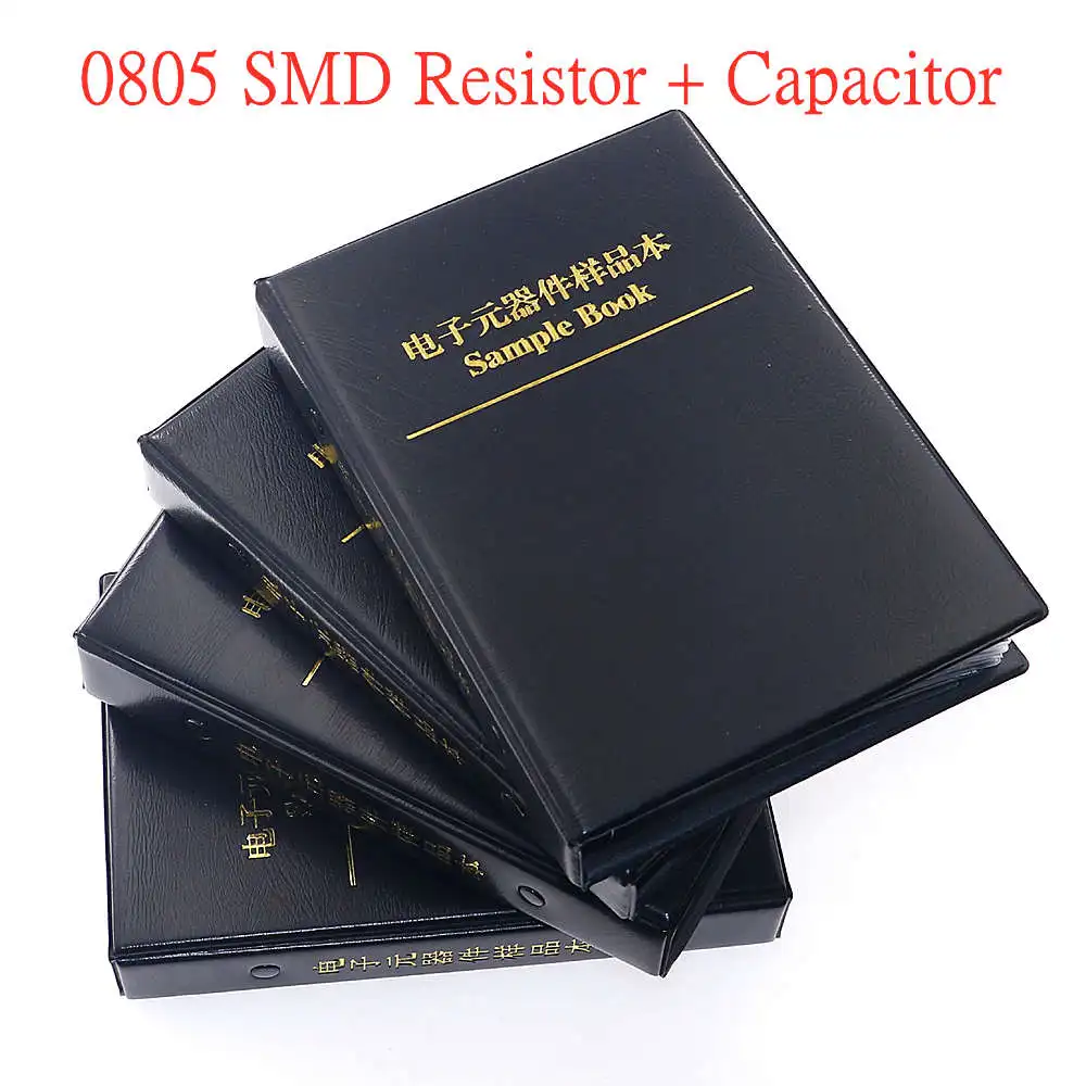 0805 SMT (0Ω-2MΩ) 63 Value Chip Resistor + (15pf-1uf) 17 Value SMD Capacitor Sample Book