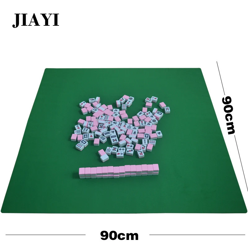 JIAYI Square Mahjong Acsseory Rubber Table Cloth Family Party Game Mini Mahjong Table Mat Mahjong Cloth Casino Accsessories 1 Pc