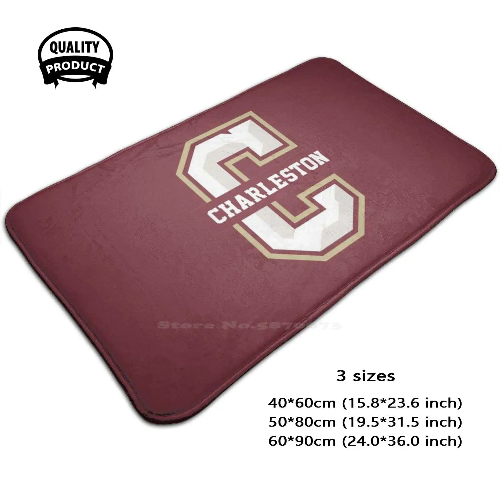 College Of Charleston Cougars Soft Cushion Home Carpet Door Mat Car Rug College Of Charleston Cougars Collegiate Athletic Teams