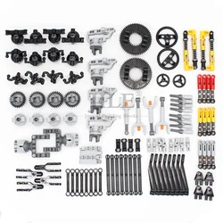 Amortiguador de eje de bola de dirección MOC, Compatible con soporte de cubo de rueda de coche, bloques de construcción Mindstorms, juegos técnicos a granel