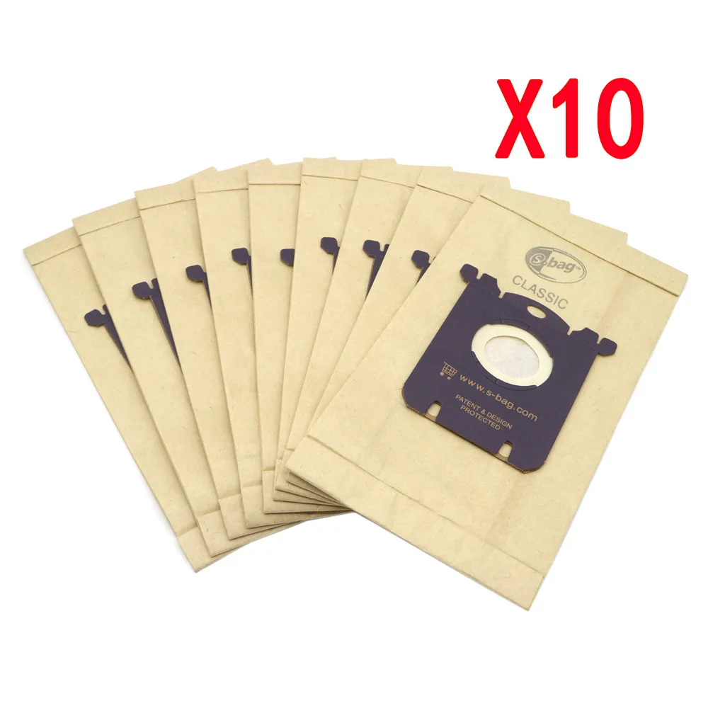 10 Pcs/Lot Dust Bag for Electrolux E201B for Philips FC8021 Dust S-Bag GR201 AEG Bags S-bag FC9000 FC9049 HR8500 HR8350 FC9150