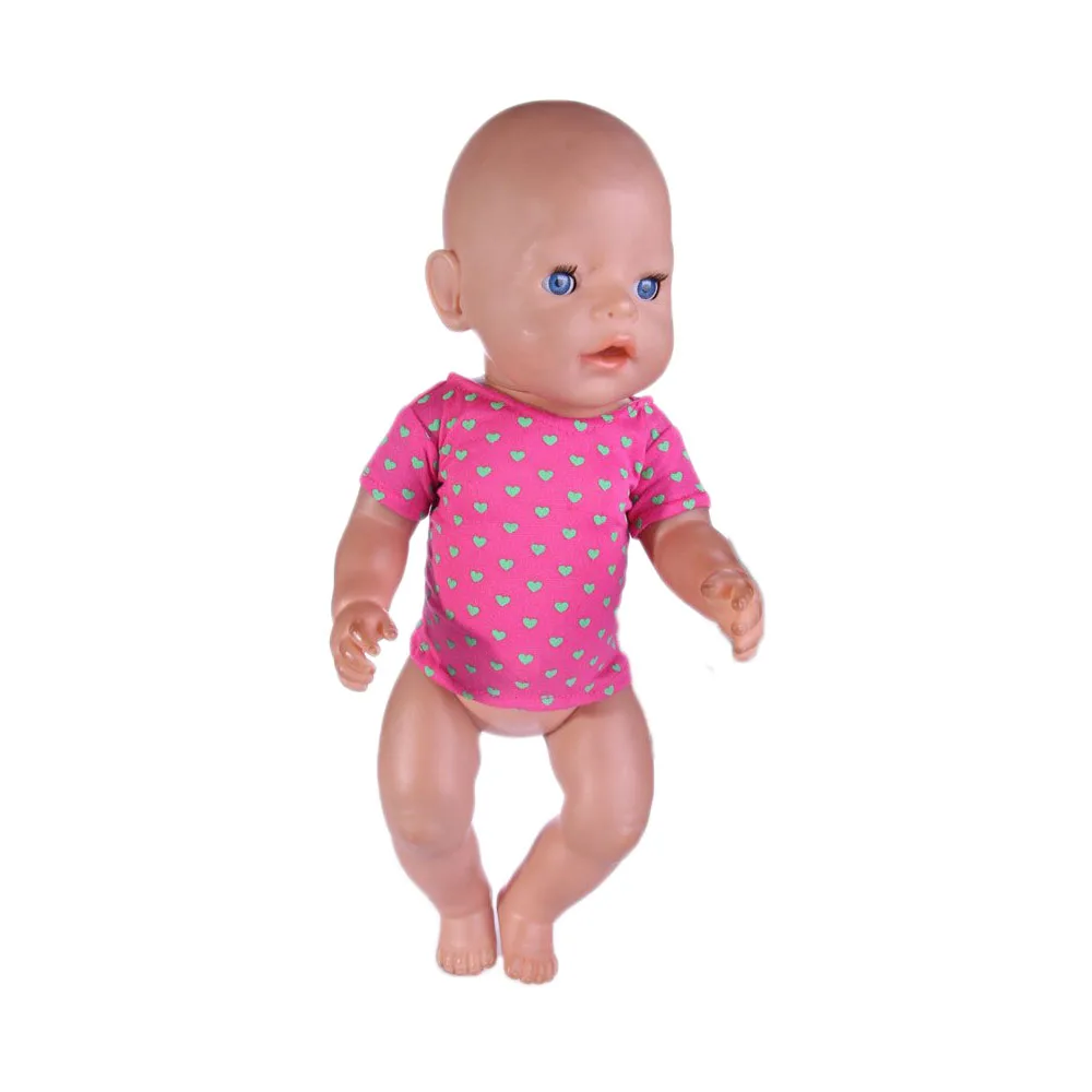 Free Shipping For Doll T-Shirts Fit 18Inch American Doll 40-43cm Reborn Doll Clothes Accessories For Baby Birthday Festival Gift