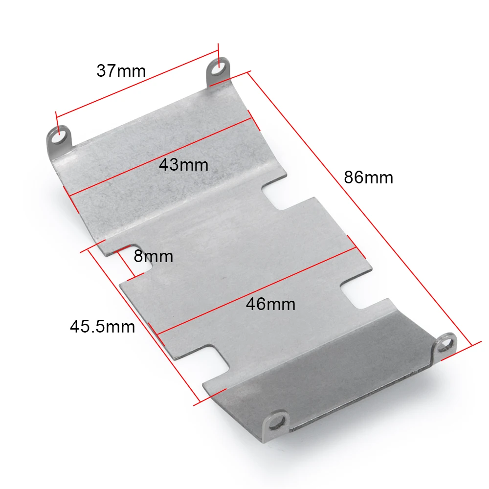 Axspeed metal chassis armadura skid placa de proteção para 1/10 axial scx10 ii 90046 rc rastreador carro atualizar peças