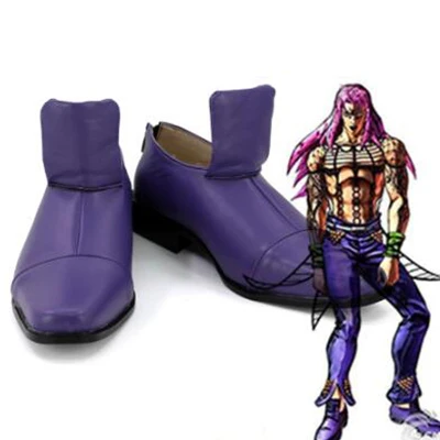 Jojos Bizarre Adventure 5 Diavolo Cosplay Stiefel Schuhe Lila Männer Schuhe Kostüm Kunden Zubehör Halloween Party Schuhe