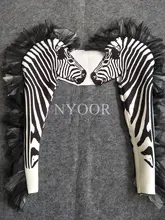 Zebra Pattern Jumpsuit for Women Performance Costume #5