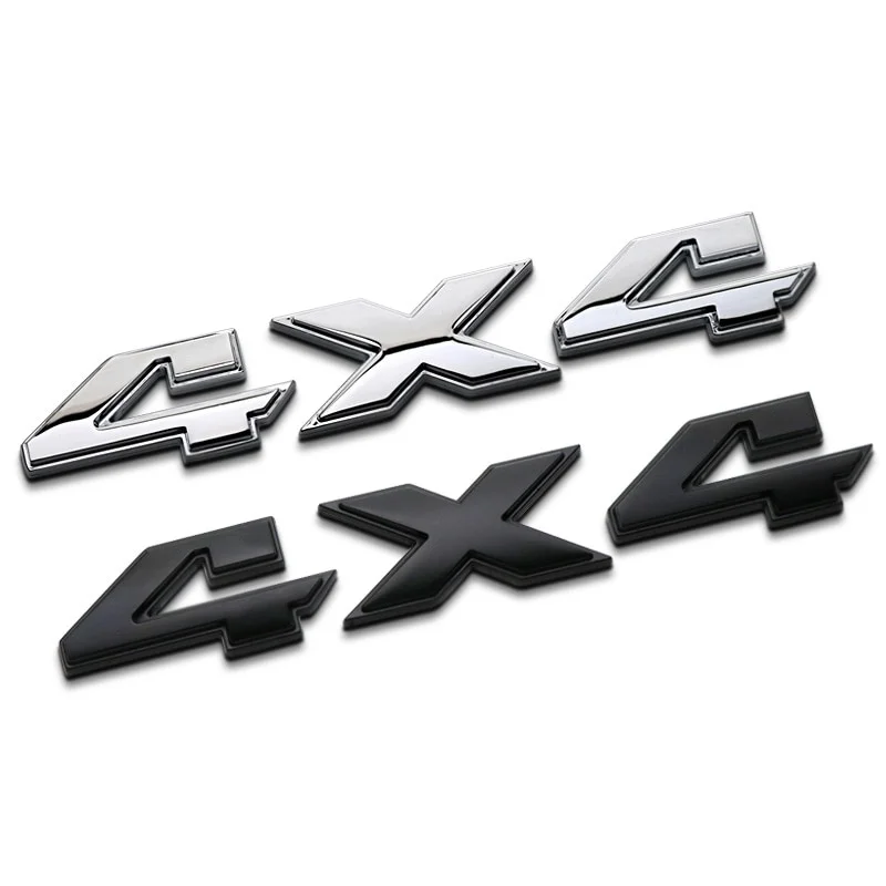 

Black / Chrome Car Fender Tailgate 4x4 Logo Nameplate Emblem Badge Sticker for Jeep D odge RAM 1500 2500 3500