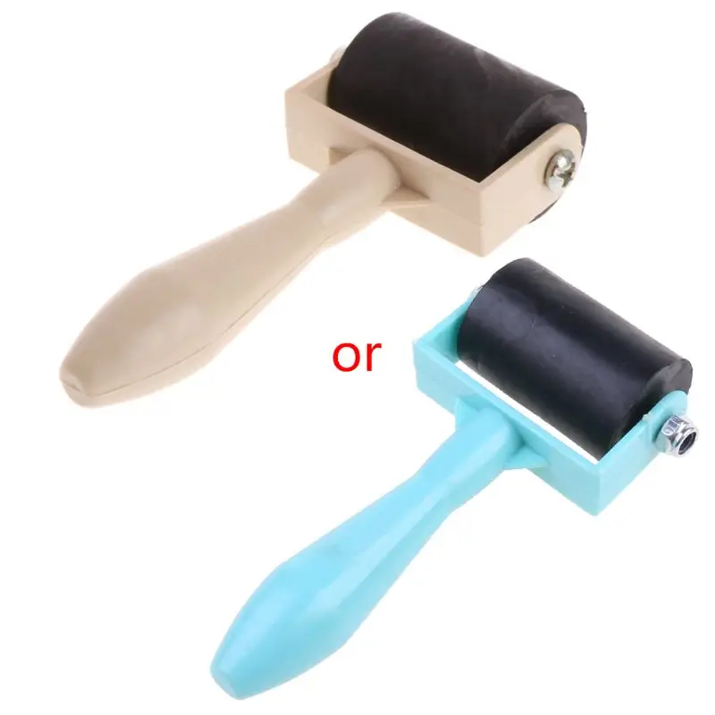 New 3.5cm Heavy Duty Hard Rubber Roller Printing Screen Plastic Frame Craft Tool