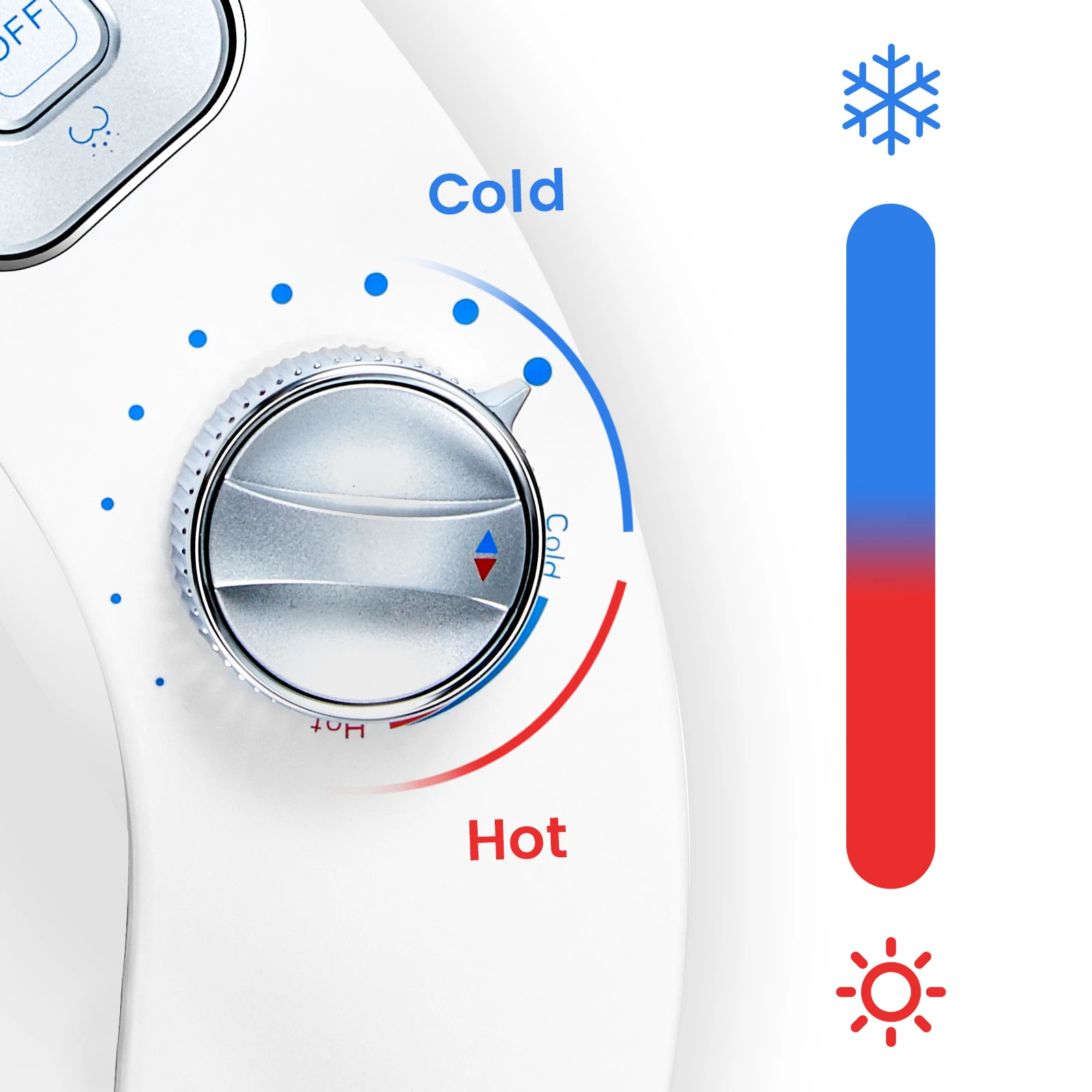 Tambahan Bidet SAMODRA untuk Toilet-air hangat, Panas & dingin, kontrol nozel semprotan tekanan non-listrik untuk Posterior & Femin