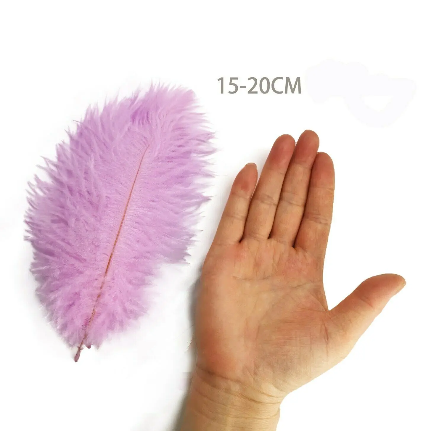 Ostrich Feathers for Decoration, Starry Wedding Mask, Handmade DIY, 30 Colors, 15-20 cm