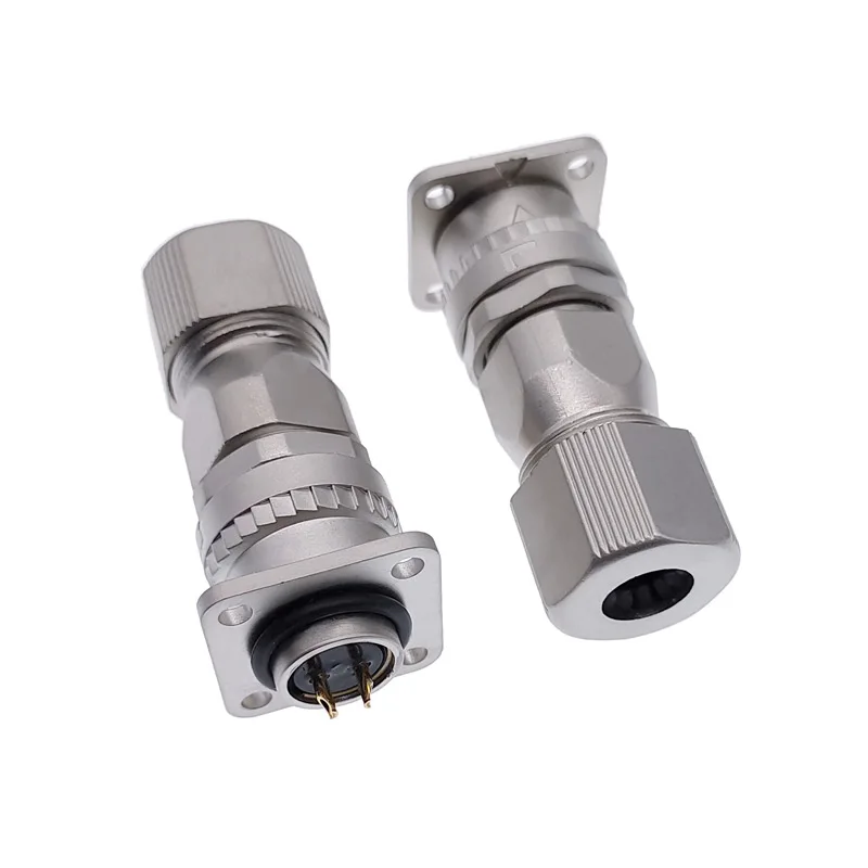 1Pcs Servo Motor Connector CM10 10pin 2 Core Servo Encoder Socket DDK Metal Connectors Angle Straight