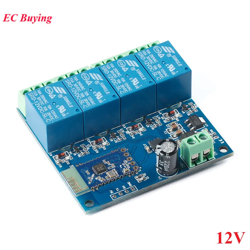 5V 12V 1 2 4 Channel Way Bluetooth-compatible Relay Module IoT Smart Home Mobile Phone APP Remote Control Switch Board SPP-C