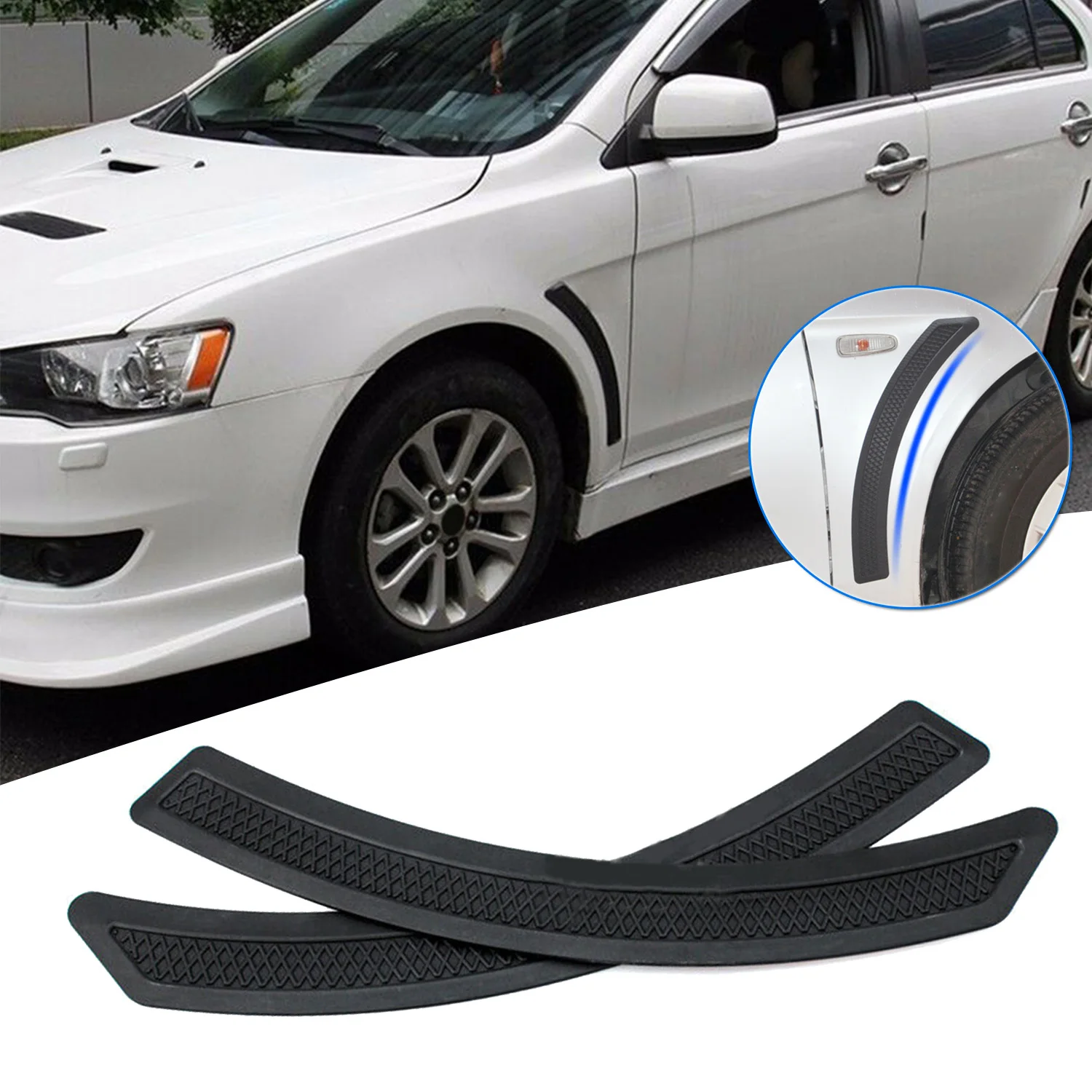 Universal Car Door Flare Arch Sticker Vents Protector Cover For Lancer EVO 2008 2009 10 11-2015 Spoiler