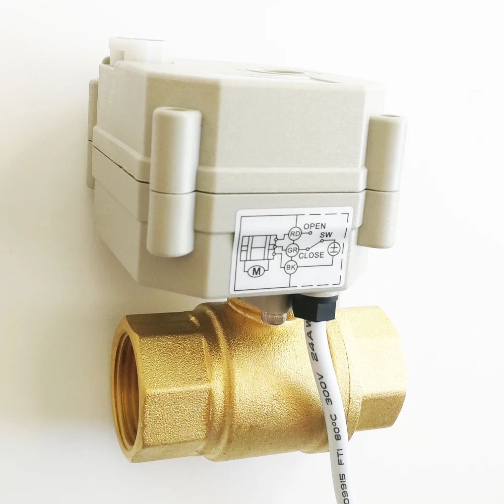 Metal Gear High Quality Motorized Valves TF15-B2 Series Brass DN15 1/2\